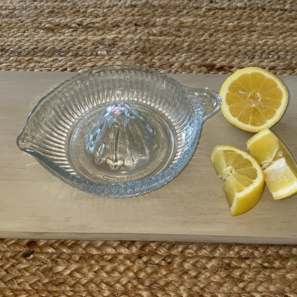 Vintage Clear Glass Citrus Juicer (2 available)
